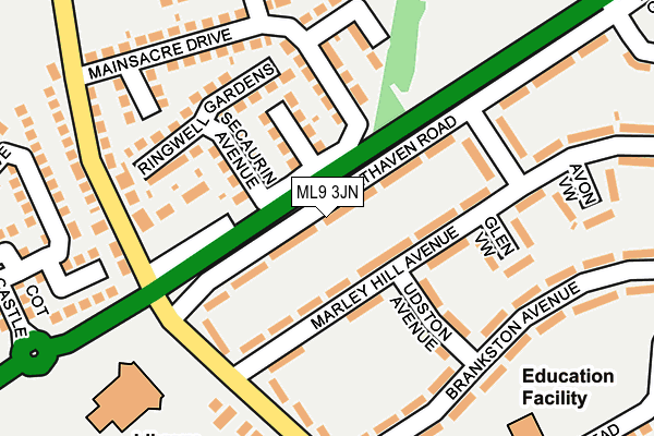 ML9 3JN map - OS OpenMap – Local (Ordnance Survey)