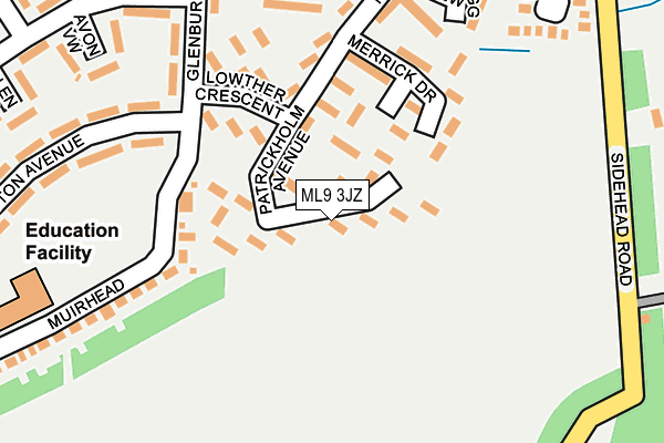 ML9 3JZ map - OS OpenMap – Local (Ordnance Survey)