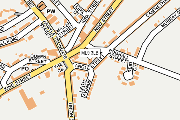 ML9 3LB map - OS OpenMap – Local (Ordnance Survey)