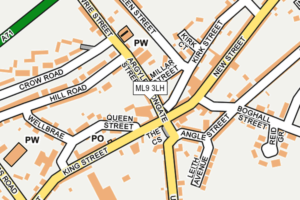 ML9 3LH map - OS OpenMap – Local (Ordnance Survey)