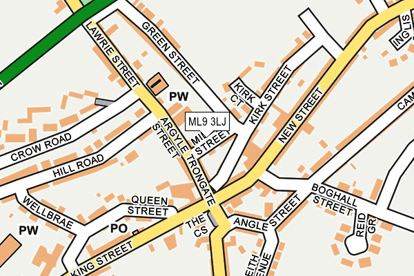 ML9 3LJ map - OS OpenMap – Local (Ordnance Survey)