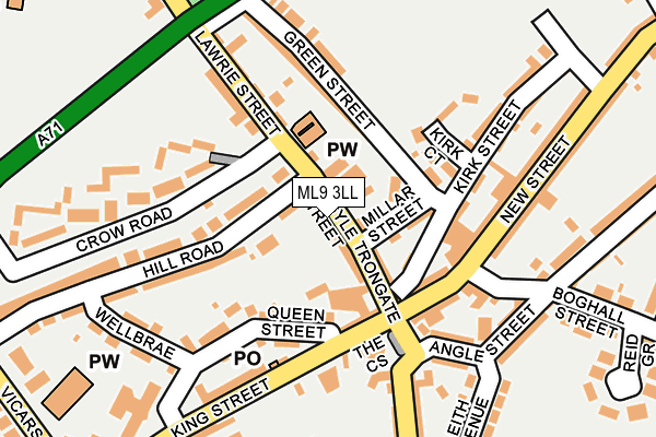 ML9 3LL map - OS OpenMap – Local (Ordnance Survey)