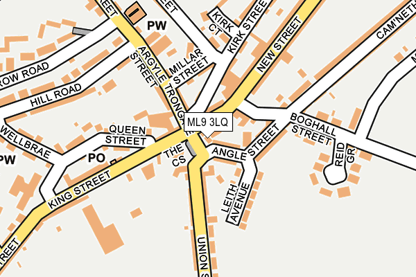 ML9 3LQ map - OS OpenMap – Local (Ordnance Survey)
