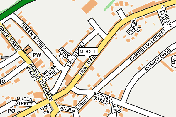 ML9 3LT map - OS OpenMap – Local (Ordnance Survey)
