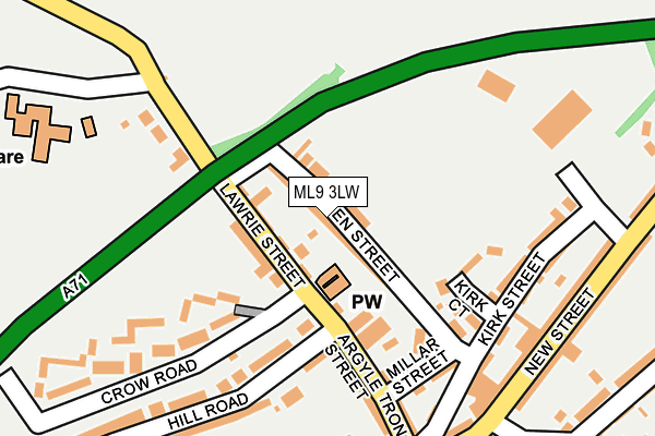 ML9 3LW map - OS OpenMap – Local (Ordnance Survey)