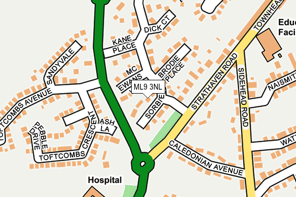 ML9 3NL map - OS OpenMap – Local (Ordnance Survey)