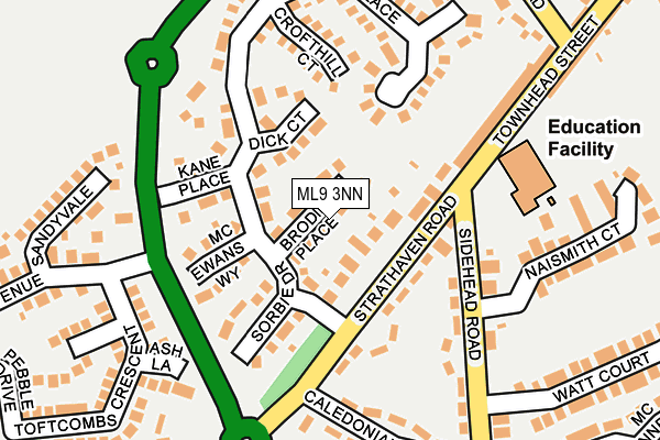 ML9 3NN map - OS OpenMap – Local (Ordnance Survey)