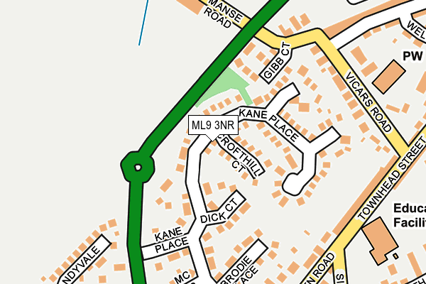 ML9 3NR map - OS OpenMap – Local (Ordnance Survey)