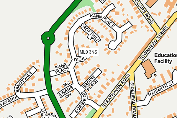 ML9 3NS map - OS OpenMap – Local (Ordnance Survey)
