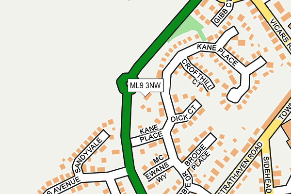 ML9 3NW map - OS OpenMap – Local (Ordnance Survey)