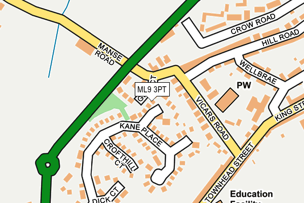 ML9 3PT map - OS OpenMap – Local (Ordnance Survey)