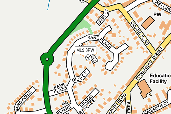ML9 3PW map - OS OpenMap – Local (Ordnance Survey)