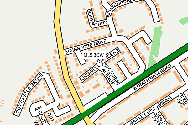 ML9 3QW map - OS OpenMap – Local (Ordnance Survey)