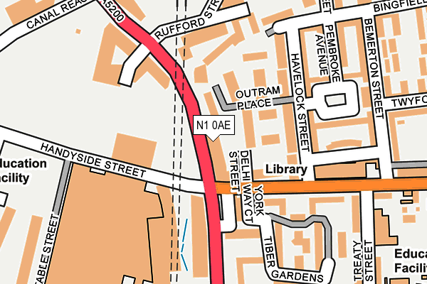N1 0AE map - OS OpenMap – Local (Ordnance Survey)