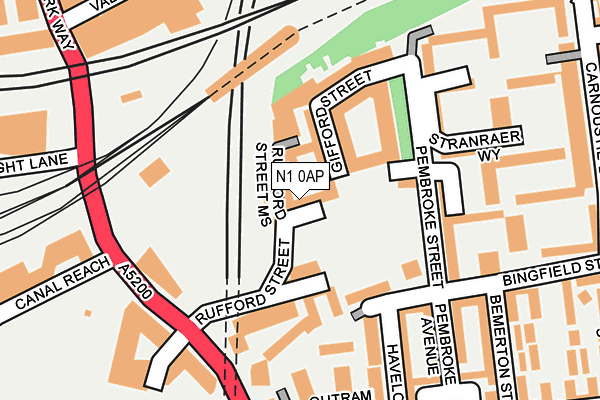 N1 0AP map - OS OpenMap – Local (Ordnance Survey)