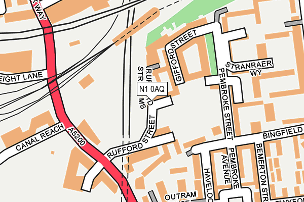 N1 0AQ map - OS OpenMap – Local (Ordnance Survey)