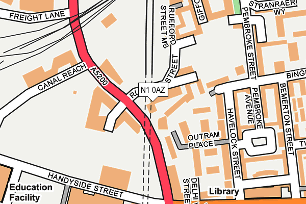 N1 0AZ map - OS OpenMap – Local (Ordnance Survey)