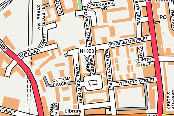 N1 0BB map - OS OpenMap – Local (Ordnance Survey)