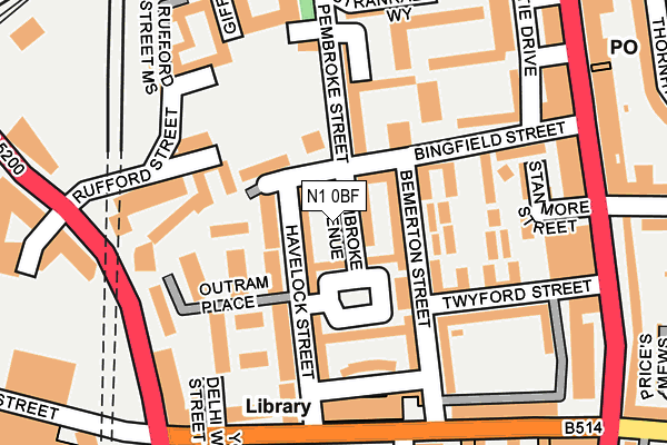 N1 0BF map - OS OpenMap – Local (Ordnance Survey)