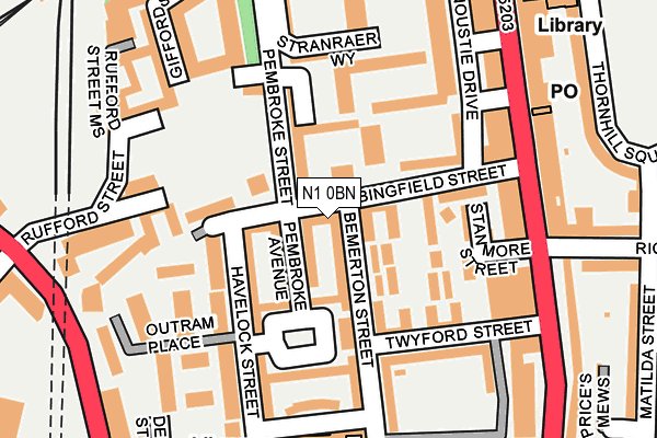N1 0BN map - OS OpenMap – Local (Ordnance Survey)