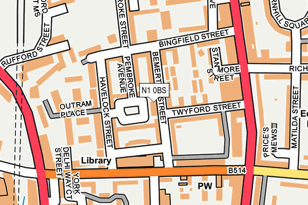 N1 0BS map - OS OpenMap – Local (Ordnance Survey)