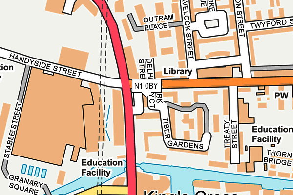 N1 0BY map - OS OpenMap – Local (Ordnance Survey)