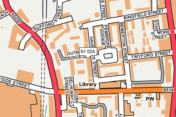 N1 0DA map - OS OpenMap – Local (Ordnance Survey)