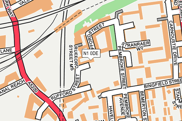 N1 0DE map - OS OpenMap – Local (Ordnance Survey)