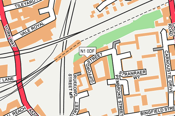 N1 0DF map - OS OpenMap – Local (Ordnance Survey)