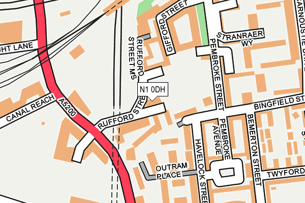 N1 0DH map - OS OpenMap – Local (Ordnance Survey)