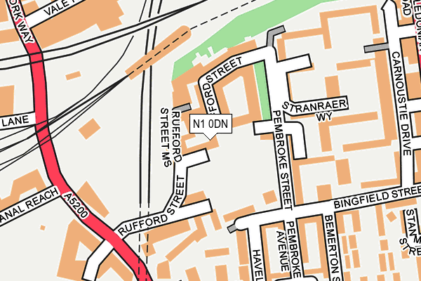 N1 0DN map - OS OpenMap – Local (Ordnance Survey)