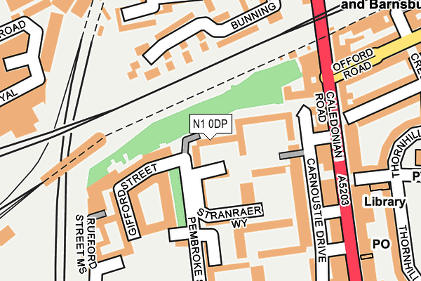 N1 0DP map - OS OpenMap – Local (Ordnance Survey)