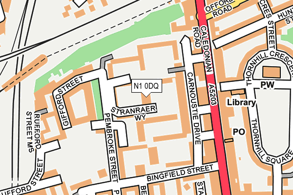N1 0DQ map - OS OpenMap – Local (Ordnance Survey)