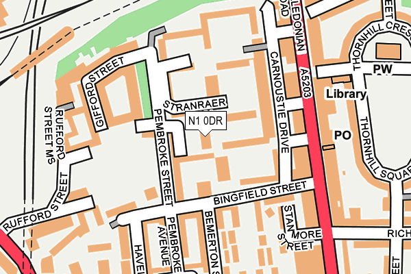 N1 0DR map - OS OpenMap – Local (Ordnance Survey)