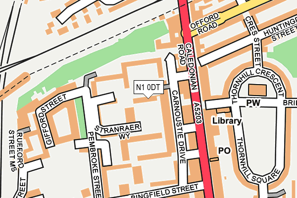 N1 0DT map - OS OpenMap – Local (Ordnance Survey)