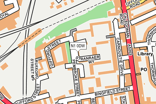 N1 0DW map - OS OpenMap – Local (Ordnance Survey)