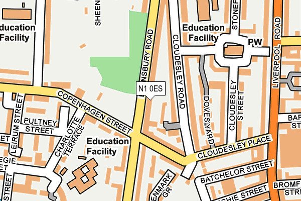 N1 0ES map - OS OpenMap – Local (Ordnance Survey)