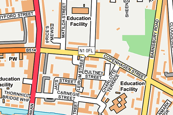 N1 0FL map - OS OpenMap – Local (Ordnance Survey)