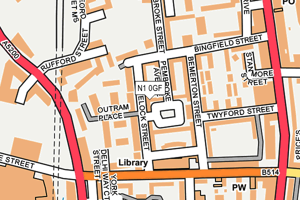 N1 0GF map - OS OpenMap – Local (Ordnance Survey)