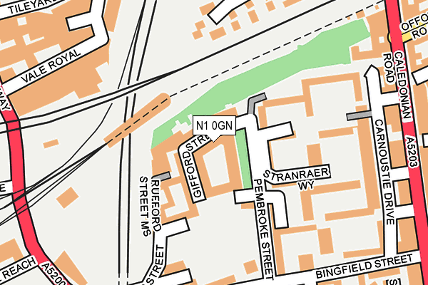 N1 0GN map - OS OpenMap – Local (Ordnance Survey)