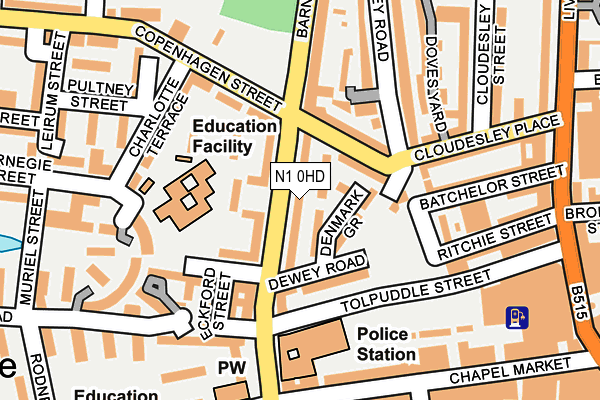 N1 0HD map - OS OpenMap – Local (Ordnance Survey)