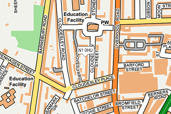 N1 0HU map - OS OpenMap – Local (Ordnance Survey)