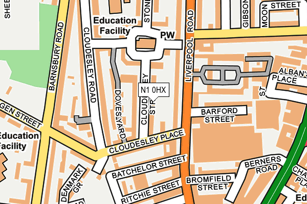 N1 0HX map - OS OpenMap – Local (Ordnance Survey)