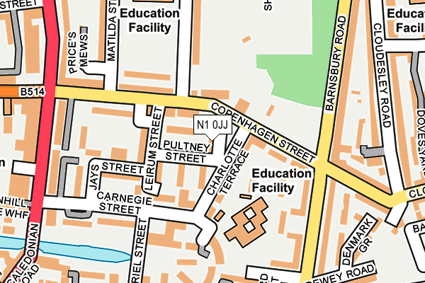 N1 0JJ map - OS OpenMap – Local (Ordnance Survey)