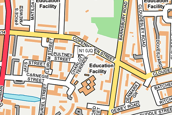 N1 0JQ map - OS OpenMap – Local (Ordnance Survey)