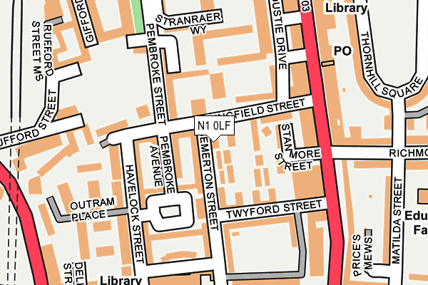N1 0LF map - OS OpenMap – Local (Ordnance Survey)