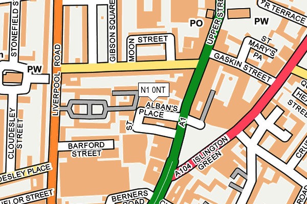 N1 0NT map - OS OpenMap – Local (Ordnance Survey)