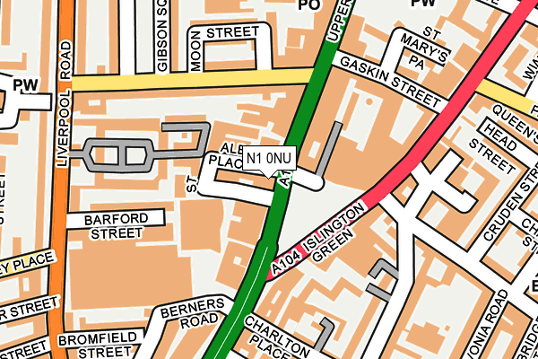 N1 0NU map - OS OpenMap – Local (Ordnance Survey)