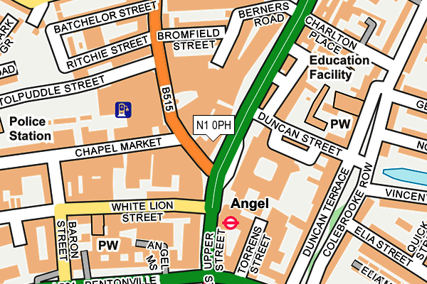 N1 0PH map - OS OpenMap – Local (Ordnance Survey)