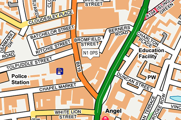 N1 0PS map - OS OpenMap – Local (Ordnance Survey)